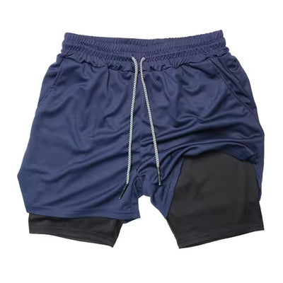 Dualfit 2 in 1 sportshort voor heren