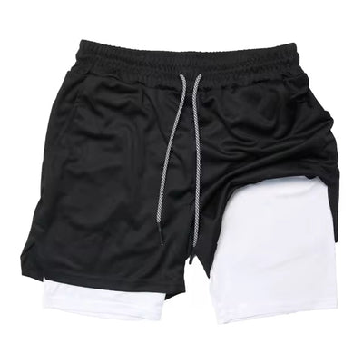 Dualfit 2 in 1 sportshort voor heren