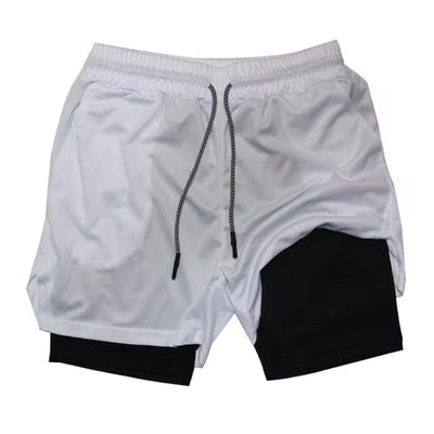 Dualfit 2 in 1 sportshort voor heren