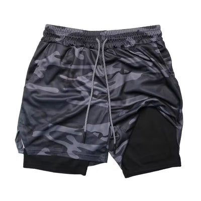 Dualfit 2 in 1 sportshort voor heren