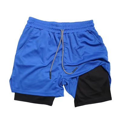 Dualfit 2 in 1 sportshort voor heren