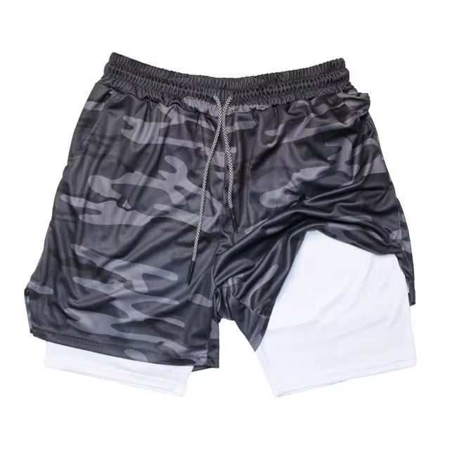 Dualfit 2 in 1 sportshort voor heren