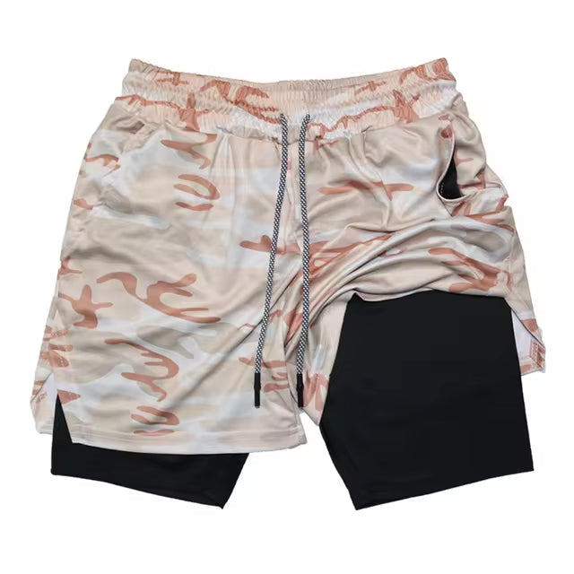 Dualfit 2 in 1 sportshort voor heren