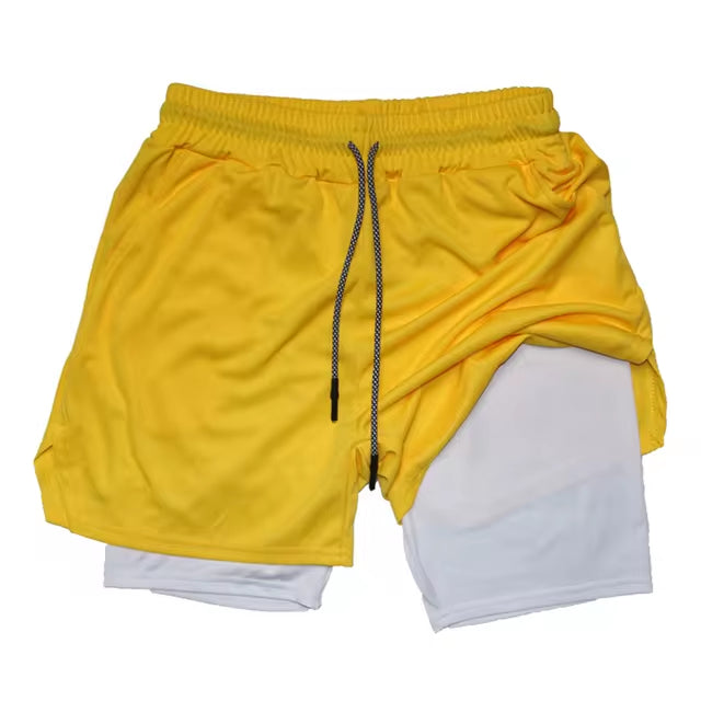 Dualfit 2 in 1 sportshort voor heren