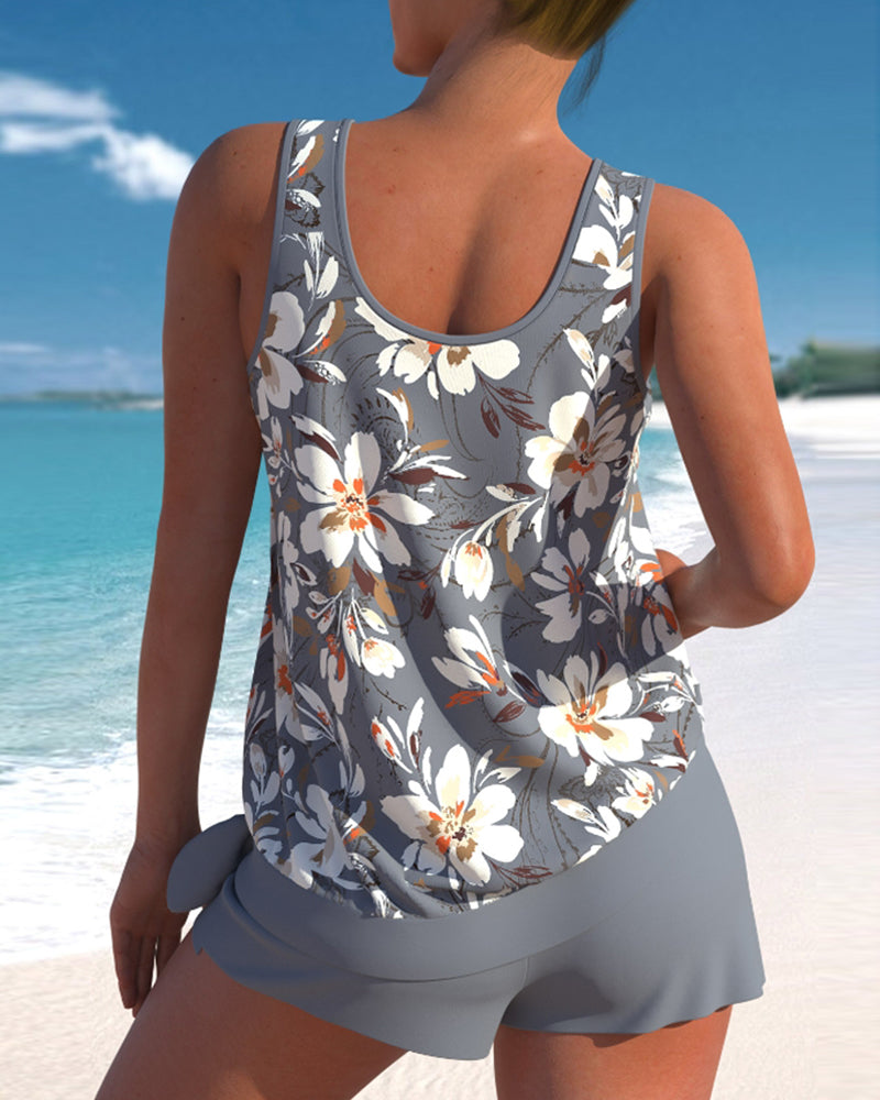 Yara™ Tankini in casual stijl met bloemenprint