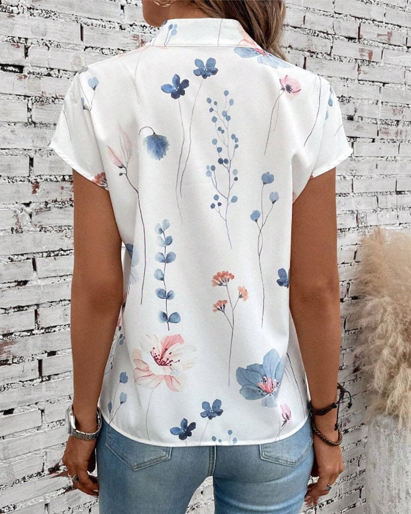 Sophie™ Top met korte mouwen & bloemenprint