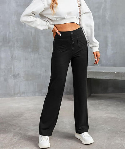 Nueva - Elastische broek met hoge taille