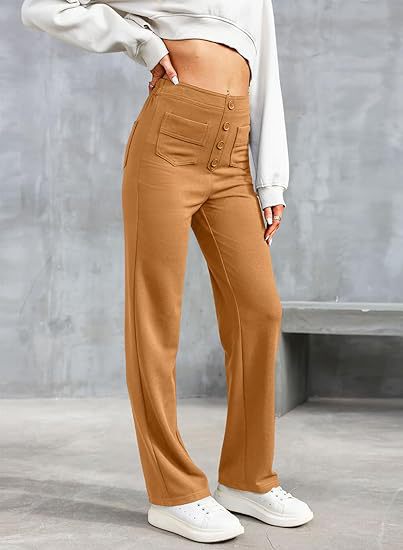 Nueva - Elastische broek met hoge taille