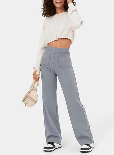 Nueva - Elastische broek met hoge taille